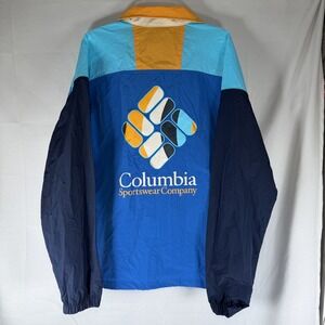Columbia Riptide Retro Anorak 1/4 Zip Bright Indigo Jacket XO9043-432 / Men M